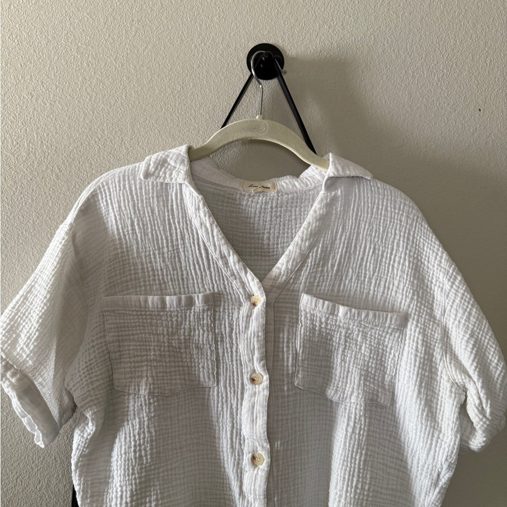 White Textured Women’s Shirt